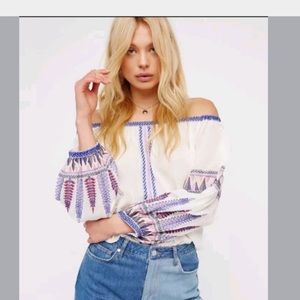 Free People Dream in Embroidered top